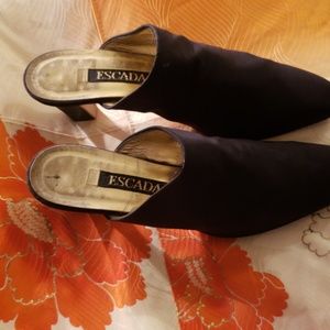 vintageEscada NYLON BACKLESSS HEELS
